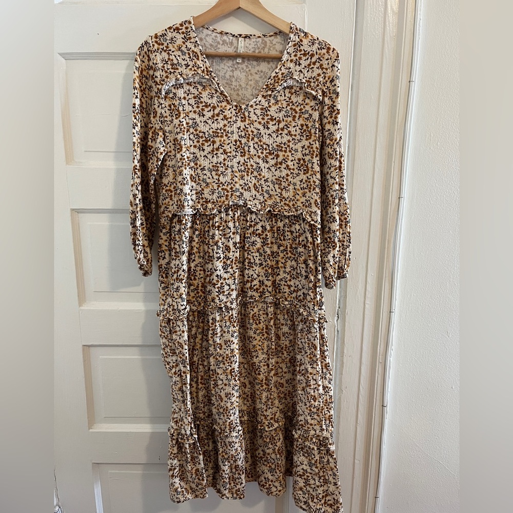 Rylee + Cru Mabel Ditsy Duffle Dress - Size XS